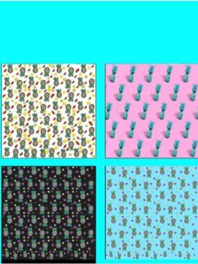 Pineapple Cotton Fabric, Fat Quarter
